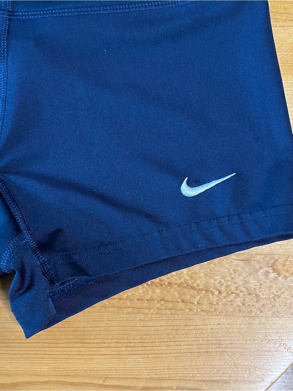 Nike Dry Fit Women's Navy Blue Athletic "Booty" Shorts. Size Small. Low Rise. - Picture 2 of 7